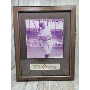 Baby Ruth NY Yankees 8 x 8 Framed Picture & Authentic Game Used Bat Circa 1925